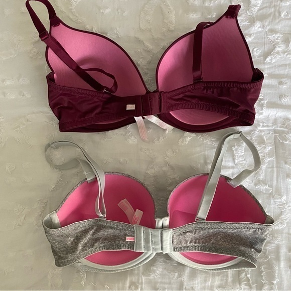 SOLD Victoria’s Secret PINK 36DD‎ Bra Set Red & Grey - Picture 5 of 12
